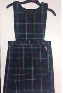 Navy Green Tartan Pinafore