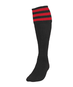 Dowdales Black/Red Stripe Games Socks