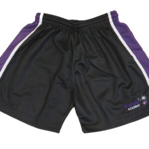 Black/Purple Mesh Shorts