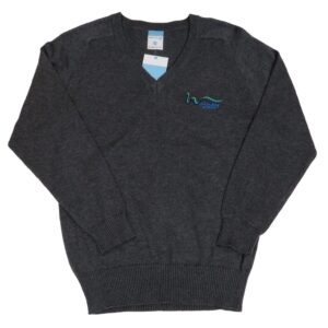Walney V neck Jumper Grey