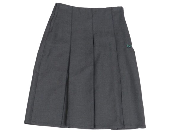 Primary Girls Box Pleat Skirt Grey/Navy/Black - Image 2