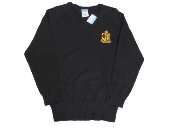 Cartmel Priory School V neck Jumper Black