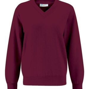Maroon V Neck Sweatshirt