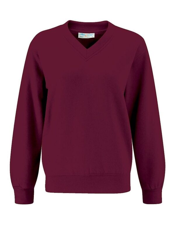 Maroon V Neck Sweatshirt