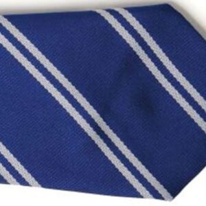 Royal / Silver Twin Stripe Tie