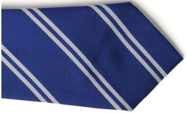 Royal / Silver Twin Stripe Tie