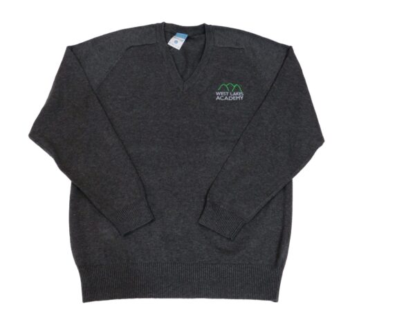 WLA V neck Jumper Grey