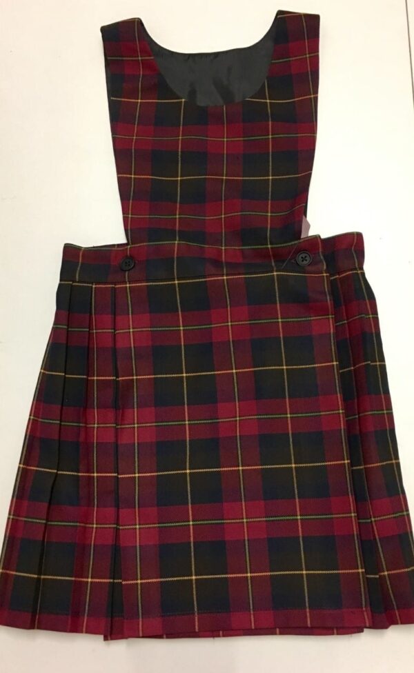 Maroon Tartan Pinafore