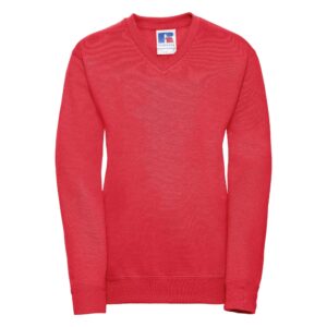 Red V Neck Sweatshirt