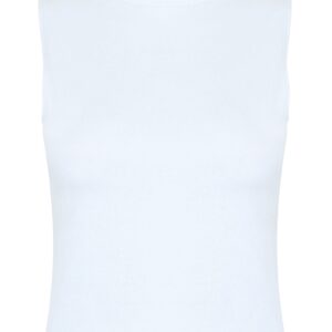 High Neck White Vest