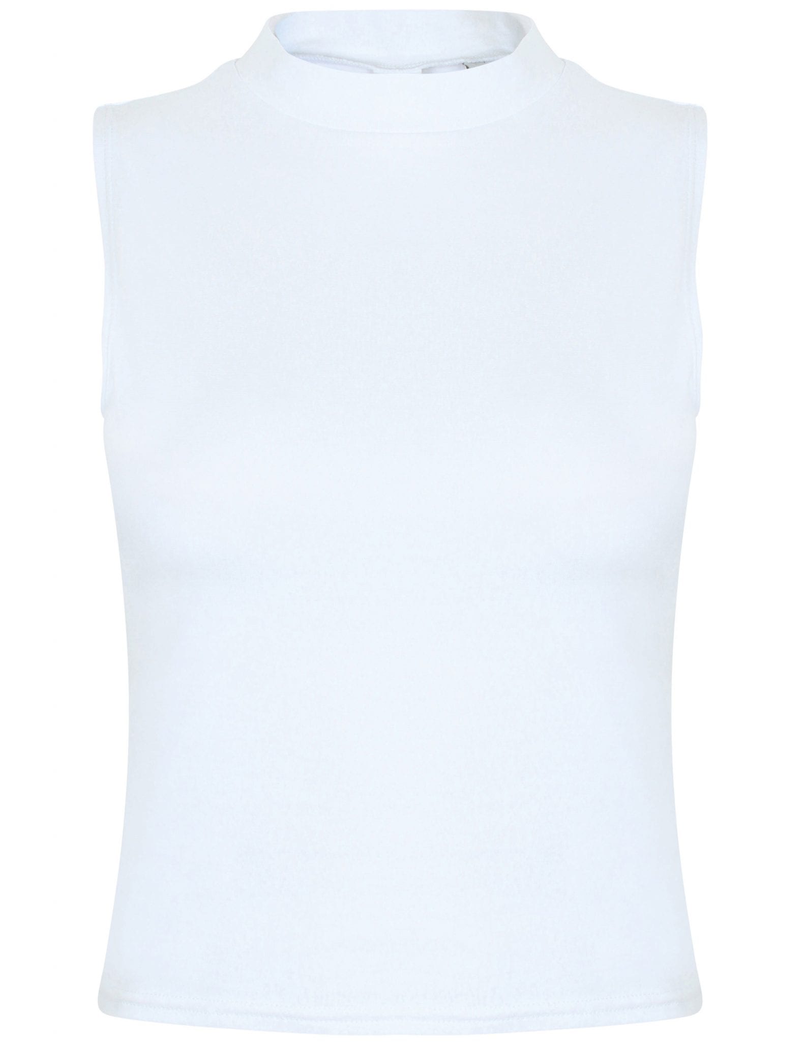 High Neck White Vest
