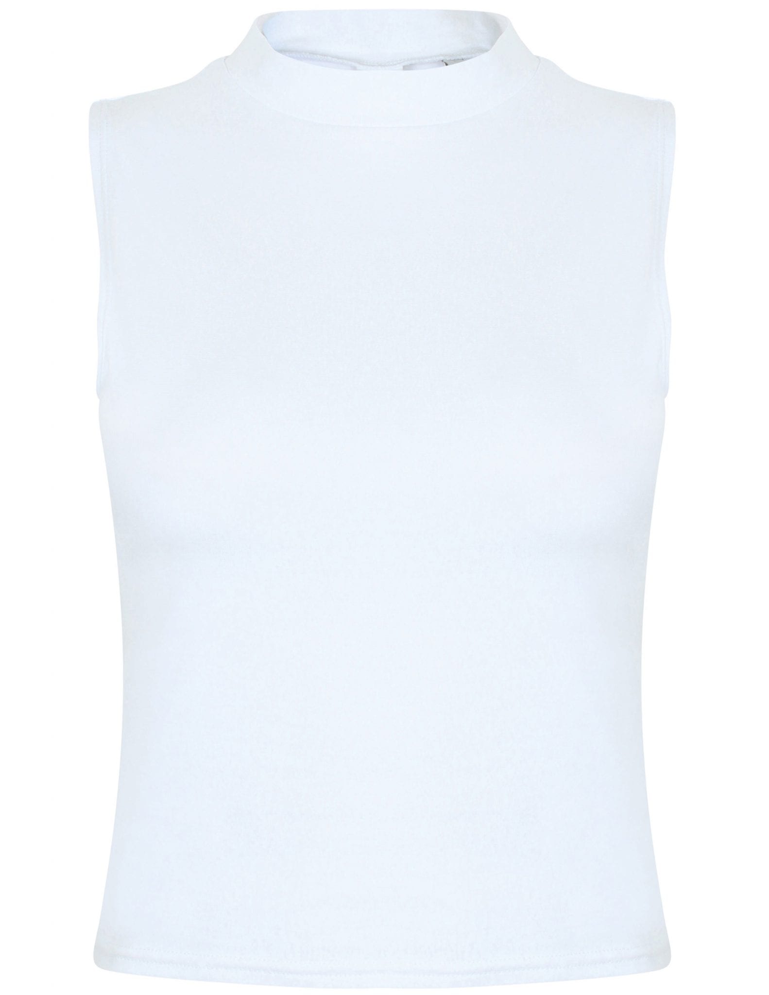 High Neck White Vest - Identity