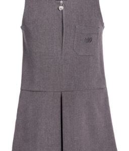 Primary Girls Heart Pocket Grey Pinafore