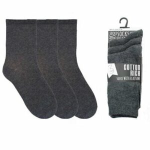 3 Pack Ankle Socks Grey