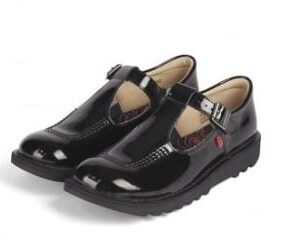 Kickers T Bar Patent Shoe (B)