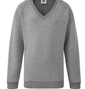 Marl Grey V Neck Sweatshirt