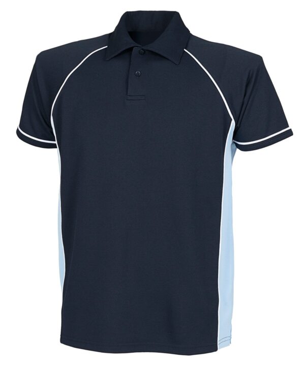 LV370 Roose Community Bowling Men's Navy/Sky Blue/White Polo
