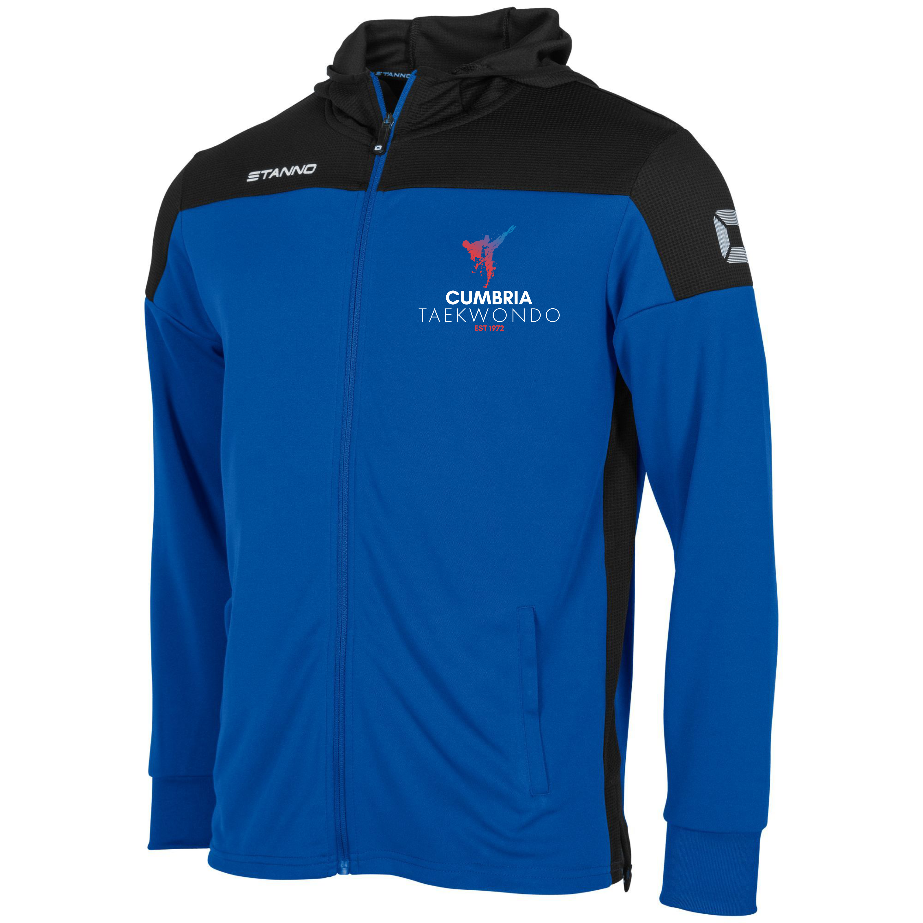 Cumbria Taekwondo Zip Hoodie Royal/Black 408014